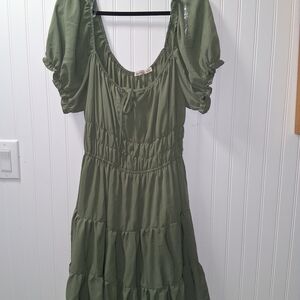 Liberty Olive Midi Dress